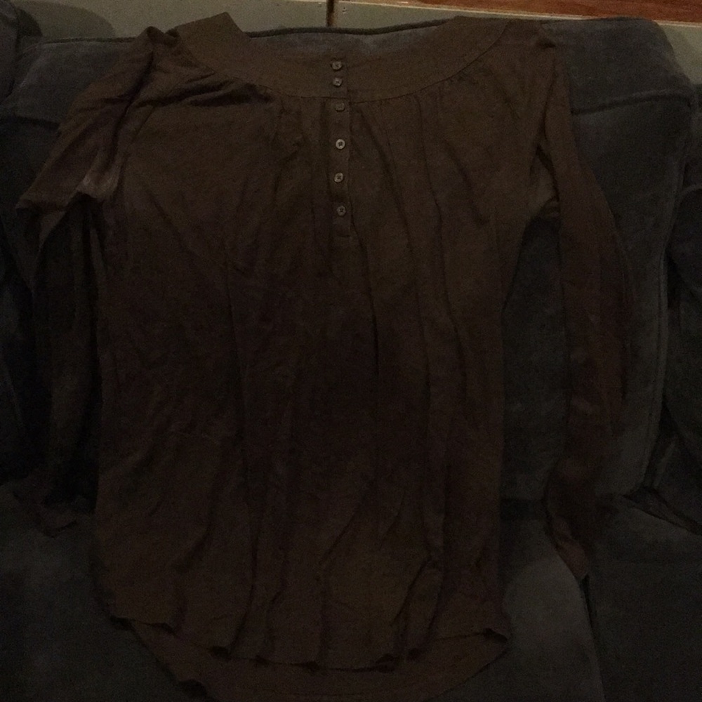 Brown crew neck long sleeve